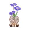 USB Rechargeable Morning Glory Crystal Flower Table Lamp 3 Color Dimmable LED Night Light Romantic for Bedroom Bedside Decor