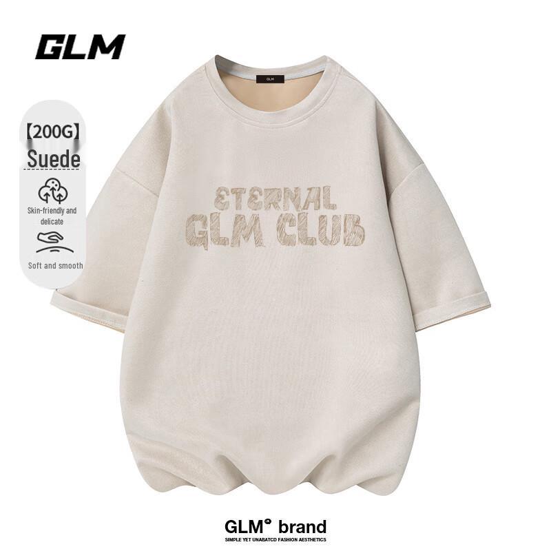 GLM Men s Casual Suede-Look Short Sleeve T-Shirt XL