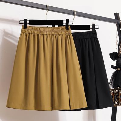 DIMANAF 2025 Plus Size Summer Elastic Skirts Women Loose A-Line Skirt High Waist Fashion Vintage Maxi