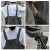 Men's and Women's Overalls of The Same Style Japanese Tide Brand Black One-piece Hip-hop National Tide Tooling Suspenders Men's Loose