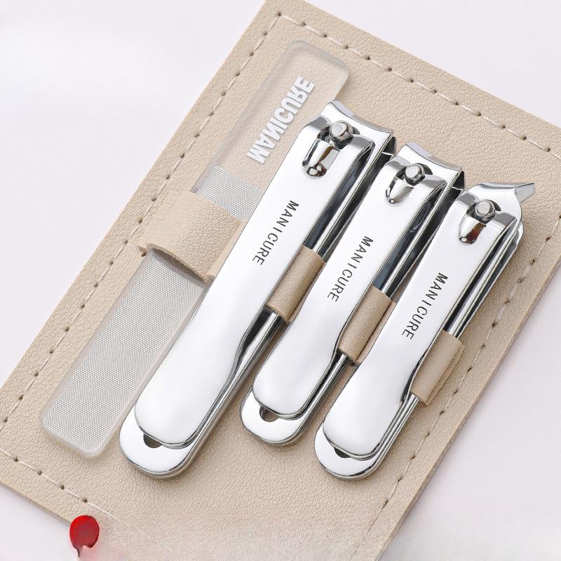 Portable Nail Clipper Set Gradient Color Nail Clippers Stainless Steel Manicure Pedicure Professional Nail File Manicure Kit