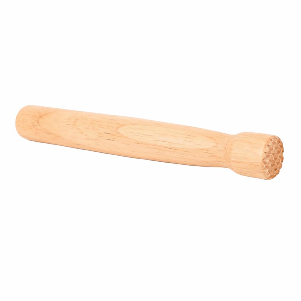 Sturdy Beech Wood Muddler Food Safe Long Handle Fruit Tea Pounding Stick Wear-resistant Heavy Duty Wooden Fruit Tea Muddler