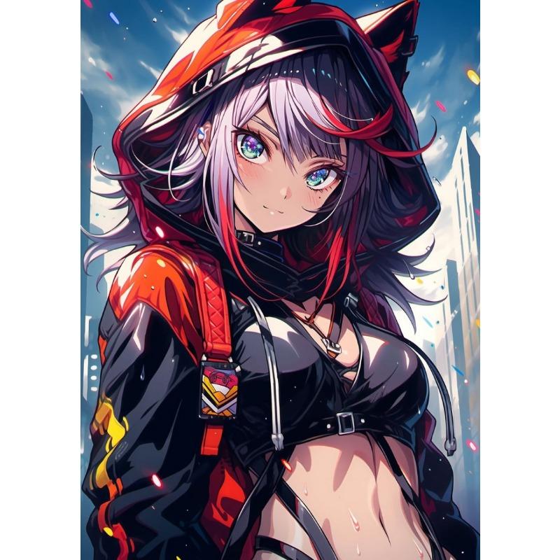 Cute Anime Girl Cat Ear Cool Girl Sexy Modern Fashion Poster Canvas Paintings Wall Art Pictures Playroom Home Decor