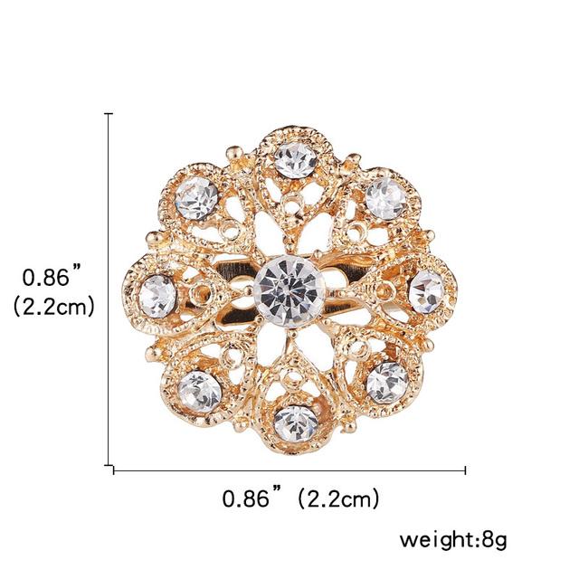 

Ретро мультяшный цветок полая брошь горный хрусталь одежда все-подходит шелковый шарф пряжка корсаж воротник булавка двойного назначения