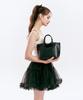 Bowtique Gina Italian Leather Tote Bag - Black