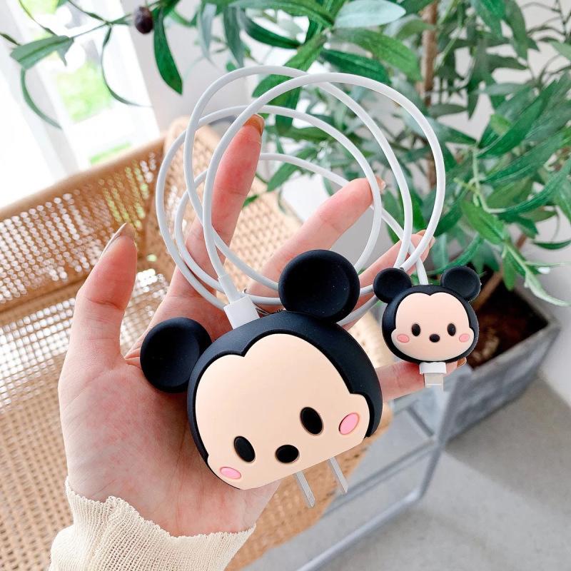 Cartoon Ladegerät Schutzhülle Lade Adapter Kabel Protector Halter Kompatibel Für Ios Quick