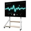 Height Adjustable Rolling Floor TV Stand Heavy Duty Television Bracket with Shelves for 65-100 Inches