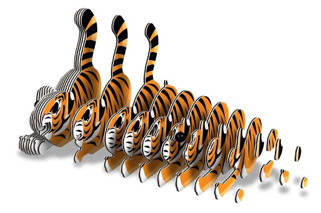 EUGY Tiger Paper Puzzle A Fun Educational Toy for Elementary School Boys and As Well As Making It a Great - Girls, Adults, Gift.