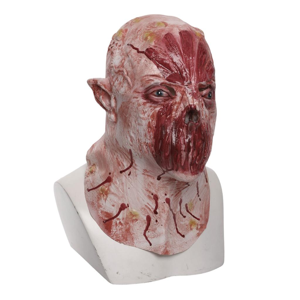 New Halloween Vampire Face Mask, Terrifying Latex Headset, Ghoul Devourer, Lipless Ghost Trick Mask