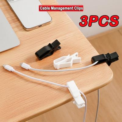 3 Stück Mini-Kabelbefestigungsclips Mehrzweck-Kabelbefestigungsklemme Tragbare Kabelmanagement-Clips