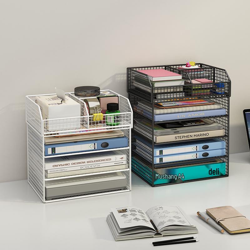 Multi-Layer Desk Organizer and File Storage Box