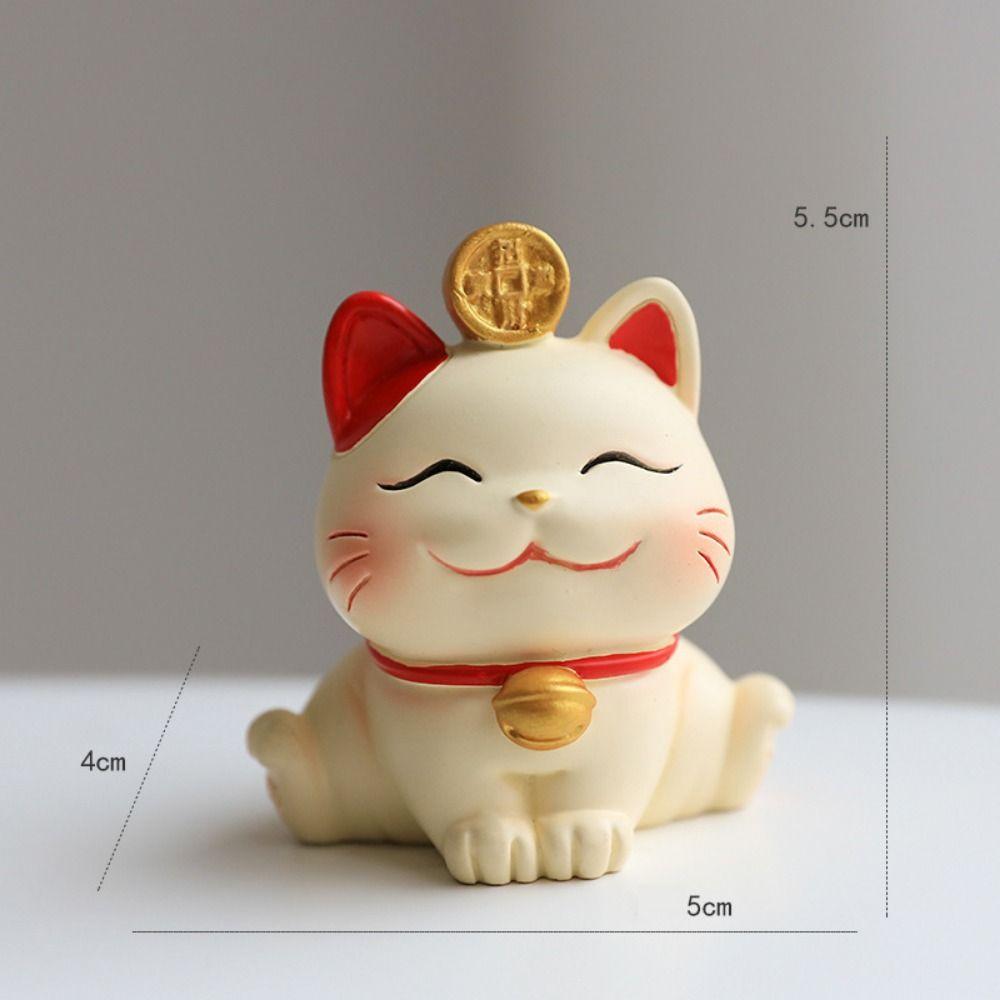 Shake Head Lucky Cat Car Decoration Waving Arm Car Fortune Cat Ornament  Home Decor