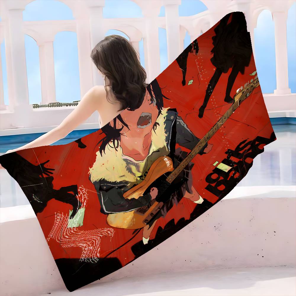 Anime G-Girls Cool Band Cry Microfiber Beach Towel Absorbent Quick Dry Soft Yoga Swimming Resort Mountain Climbing Towel