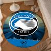 1PC Football Atalanta League Round Rug for Livingroom,Bedroom, Palyroom, Chair Rug, Area Rug, Circle Carpet, Large Size Fan Christmas Gift
