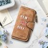 Stylish Letter Print Long Purse Multi Slot Card Holder Zipper Wallet