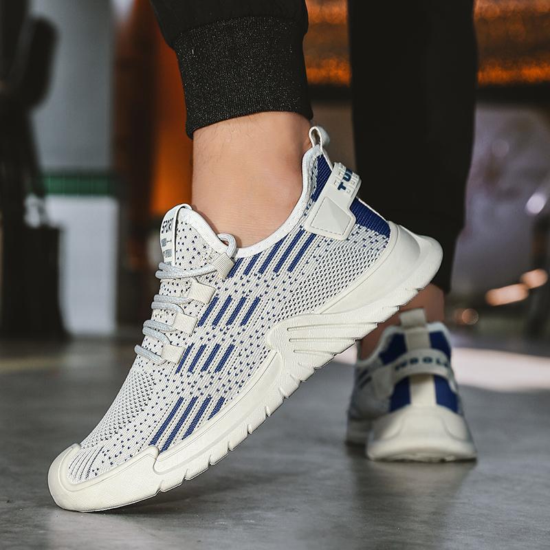 Fashion Men's Sports Shoes - Black Mesh Upper Grey Running Shoes, Barefoot Shoes Thick Bottom Cowboy Boots Modern Minimalist Style 2025