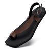 Fashion Leisure Walk Roman Flats 2025 New  Summer Men's Sandals Genuine Leather Male Casual Shoes Outdoor Men Open-toe Beach Shoes