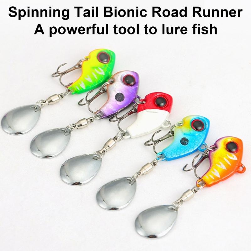 10Pcs VIB Baits Sinking Lures Fishing Lures Trout Walleye Jigging Baits Fishing Tackle Fishing Spoon with Treble Hook