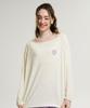 Leijibi Cotton Candy String Oversized Women'S Long Sleeve Rash Guard Coconut Milk