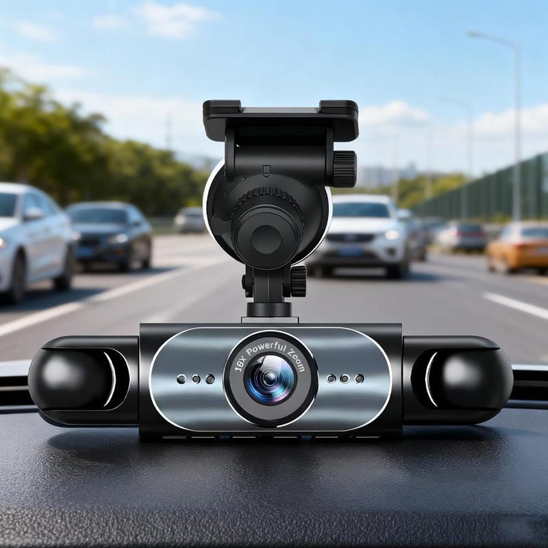 4 Channel Dash Cam 360° View 1080P 64GB Driving Recorder Loop Recording, 24H Parking Mode Full View Car Dashcam System