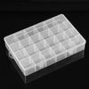 Transparent Large 24 Grids Adjustable Plastic Storage Containers Jewelry Bead Bathroom Accessories Tools Organizer Box