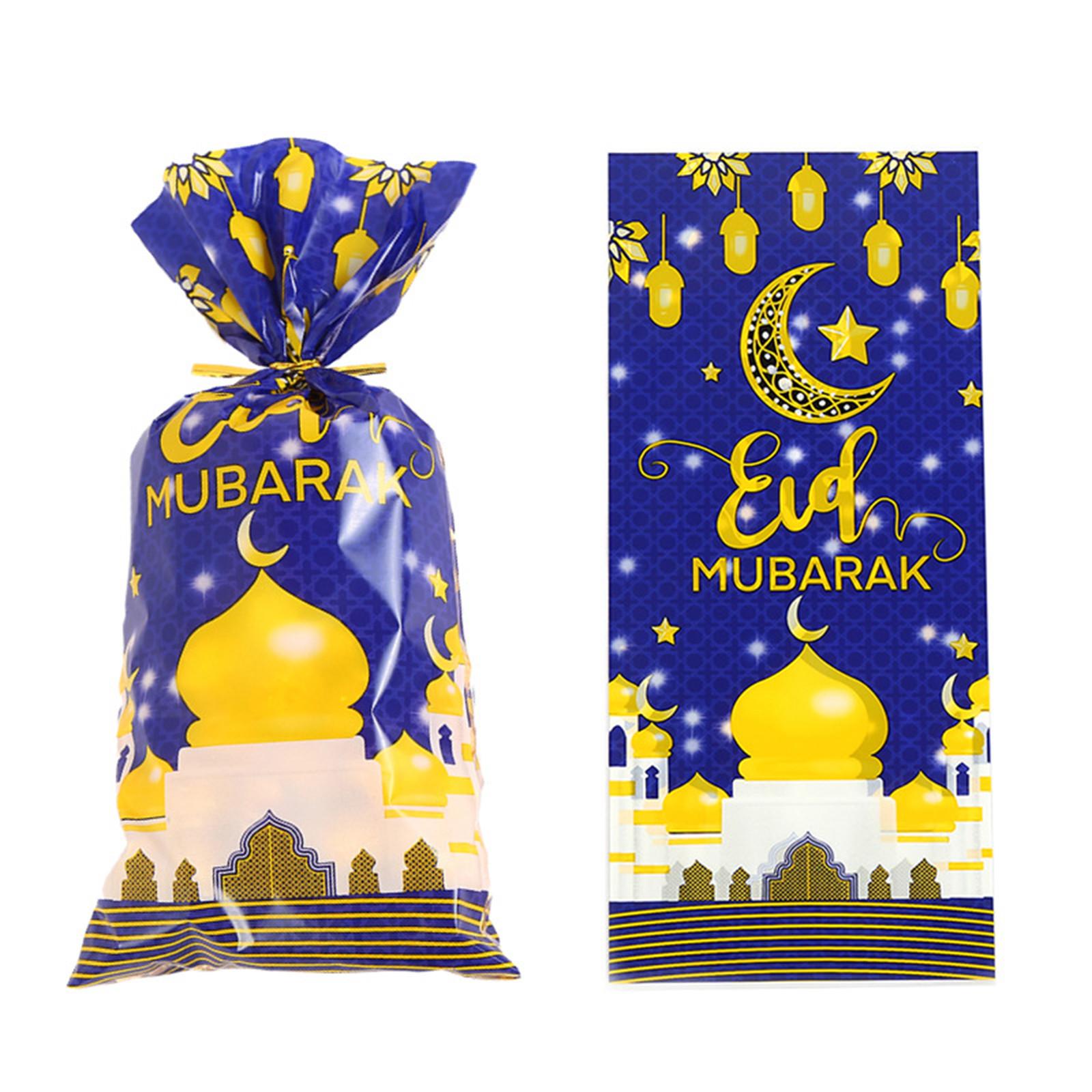 

100 шт. мусульманское украшение, арабский средний фестивальный подарочный пакет с узором в виде полумесяца, упаковочная сумка, подарочный пакет One Size