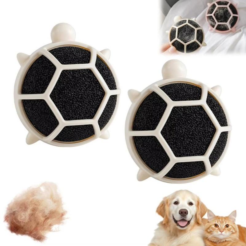 2Pcs Household Pet Hair Remover, Machine Washed Tortoise Sticky Sponge, Reusable, Suitable For Washing Machine, Dryer, Black
