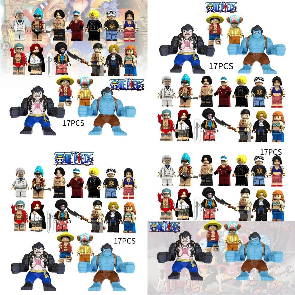 One Piece Pirate King Collectible Toy Set Shanks Whitebeard Ace Sabo Nightmare Luffy And Monkey D. Luffy Building Blocks
