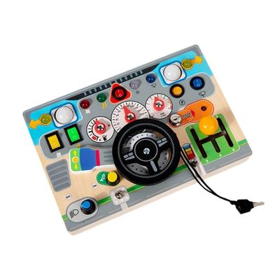 Wooden Traffic Steering Wheel Toy For Children Educational Play And Cognitive Development