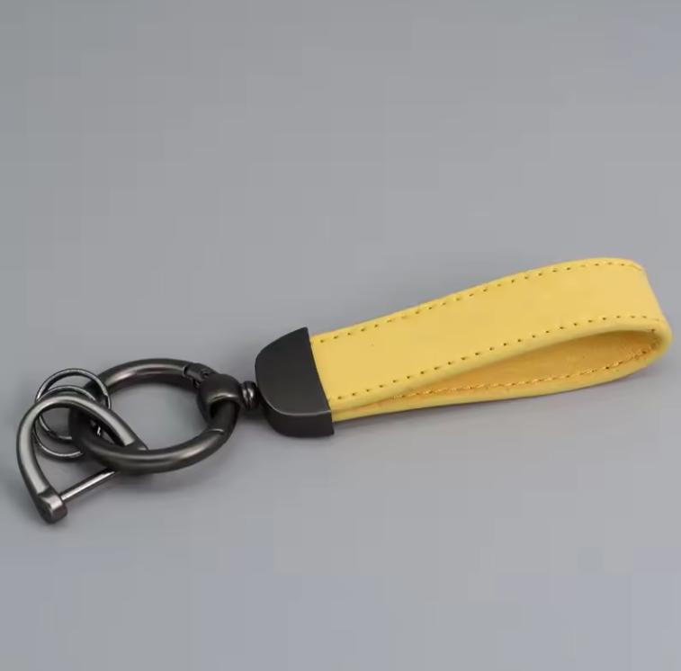 Vintage Laser Engrave Microfiber Suede Leather Keychain Blank Custom LOGO Bag Keyring Personalized Car Key Chains Men's Women‘’s