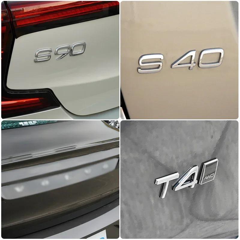 3D Car Sticker XC90 AWD D2 D3 D4 D5 D6 D7 T8 V8 Displacement Emblem  Rear Badge Decal For Volvo V40 V60 S60 C30 S90 Accessories
