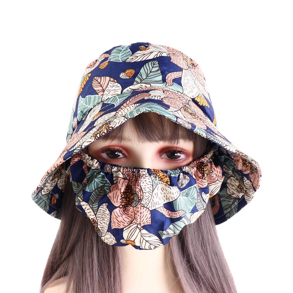 Cover Face Cap Sunscreen Mask Face Mask Bucket Hat Portable Women Sun Hat  Climbing
