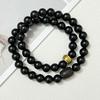 Dobbeltlags Træarmbånd til Mænd 10mm Runde Perler Ibenholt Armring Flerlags Armbånd Smykker Gaver