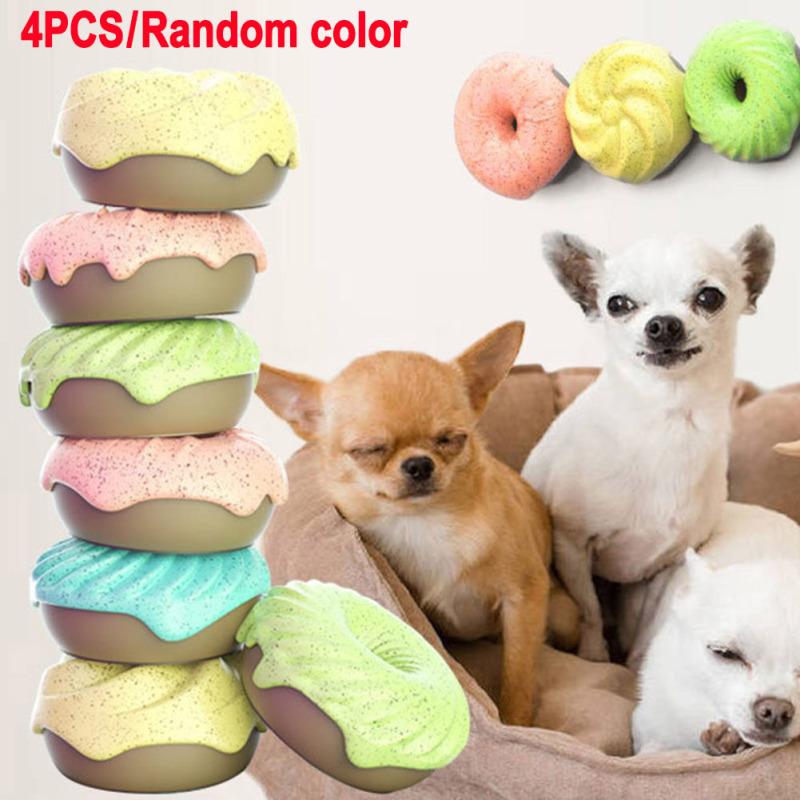 4pcs/set Donut-shaped Pet Deodorant Multipurpose Office Home Car Air Freshener Aromatherapy