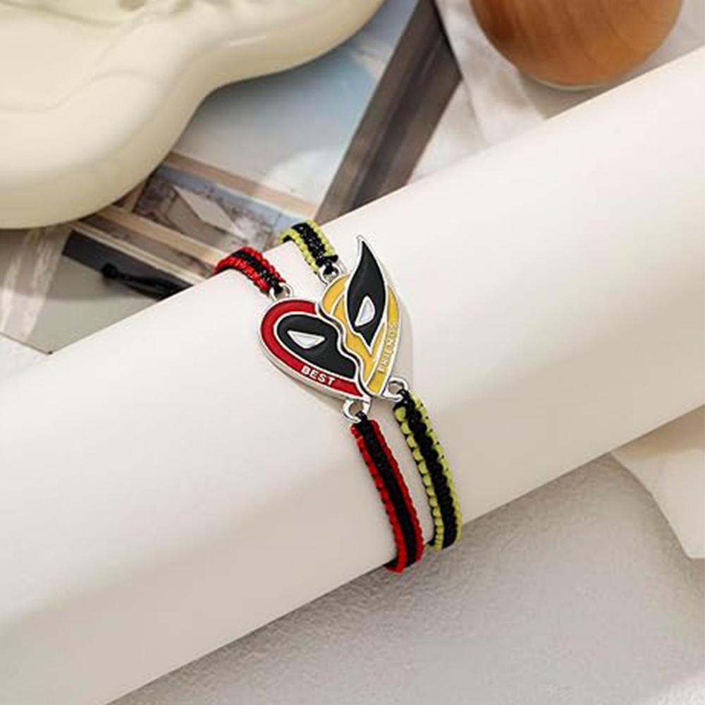 1 Pair Deadpool and Wolvers Bracelets Handband Set for Best Friends For Couple
