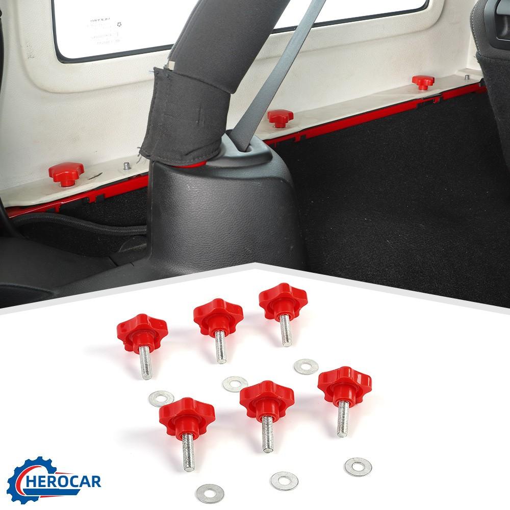 12Pc Hardtop Quick Removal Top Roof Screws Kit for Jeep Wrangler JK JL 4Door Red