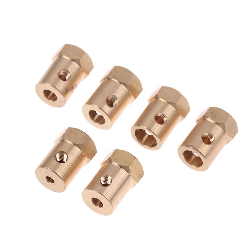 1Pc Wheel Hex Coupling Coupler With Screws Brass Sleeve Adapter Tire Connector 3/4/5/6/7/8Mm For Rc Boat Car Spare Parts