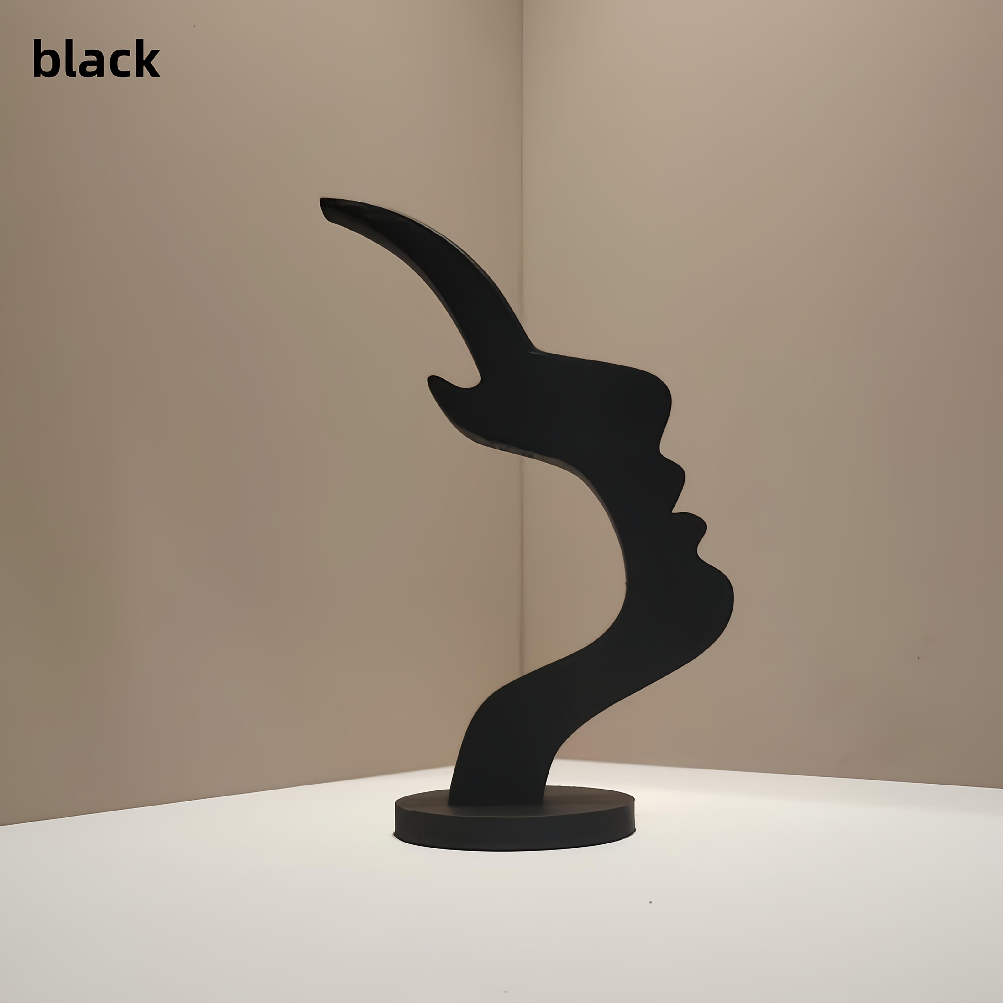 

1PC Modern minimalist side-mounted eyeglasses frame, unique curved design, stylish eyeglasses storage rack, desktop ornament. чорний