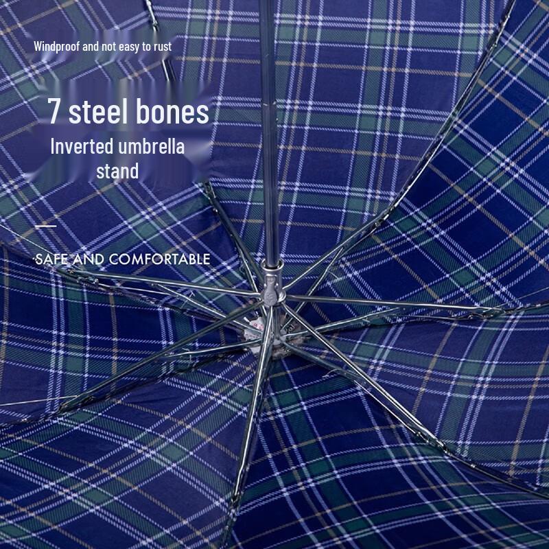 Heaven Umbrella 339S Plaid Folding Umbrella