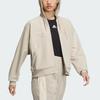 adidas Letter Logo Sports Casual Hooded Jacket for Women, Light Brown