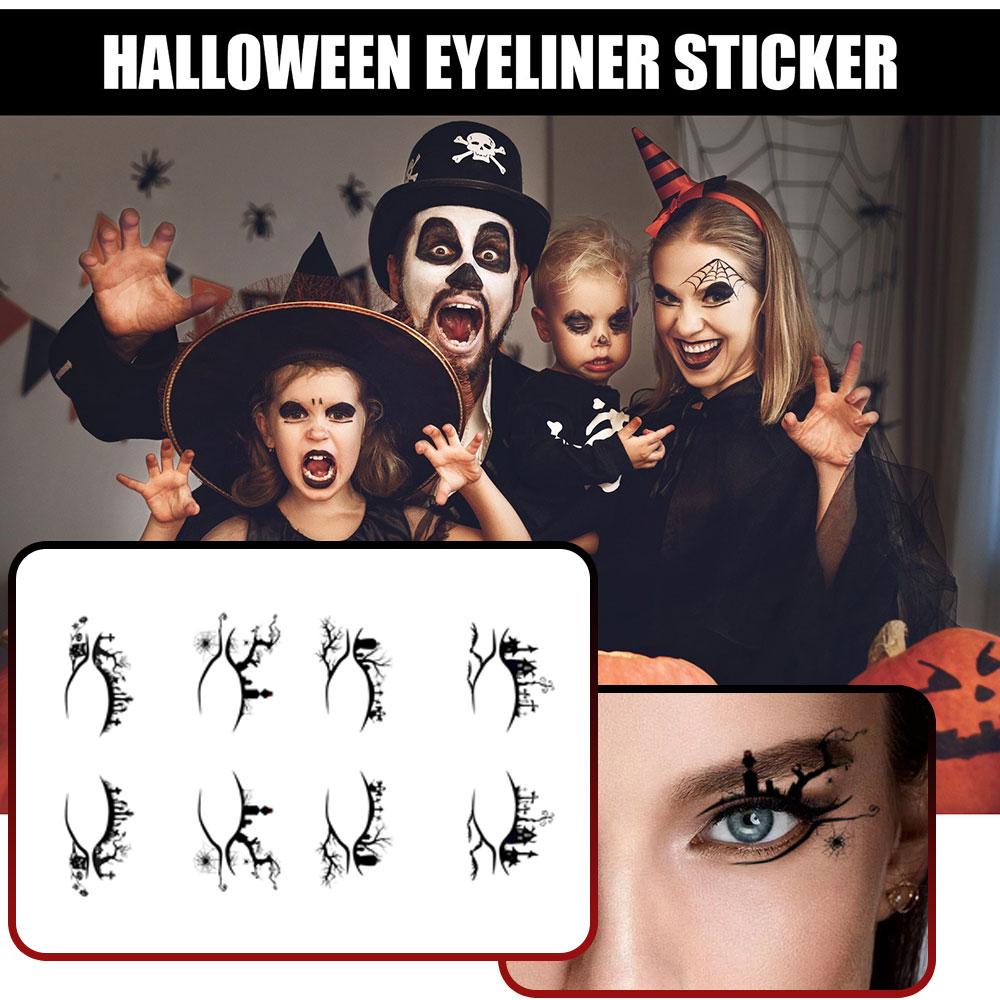 

Новинка 2023 года, наклейки для подводки глаз на Хэллоуин, художественный паук и летучая мышь — дизайн для вечернего макияжа, идеальный L3Z3