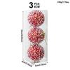 3Pcs/Set Shiny Christmas Ball 8CM Xmas Ornament Ball Durable Christmas Tree Balls  Home