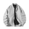 Mens Casual Oversized Bomber Jacket Lightweight Windproof Outerwear In Solid Colors