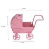 1:12 Dollhouse Miniatures Pink Baby Stroller Model Wheels Can Turn Doll House Accessories Decor Kids Pretend Play Toys Diy Gifts