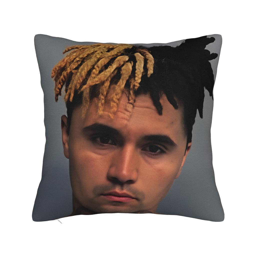 Charlie Kirk Occhi Luminosi Ritratto Divertente Brainrot Meme Federa Design Copricuscino Federe alla Moda Per Soggiorno Letto Sedia