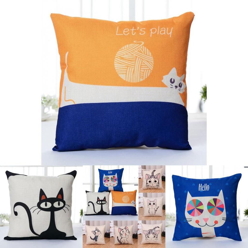 Cartoon Animal Cushion Cover With Printed Design For Bedroom And Lounge