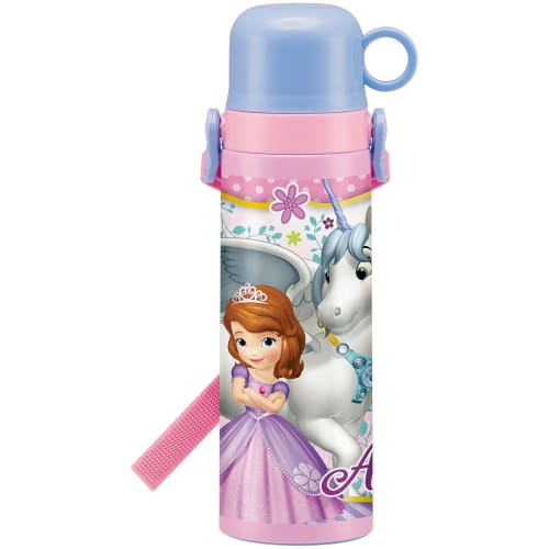 Skater Children's Stainless Steel Water Bottle with Cup, 550ml, Disney Sofia SKC6