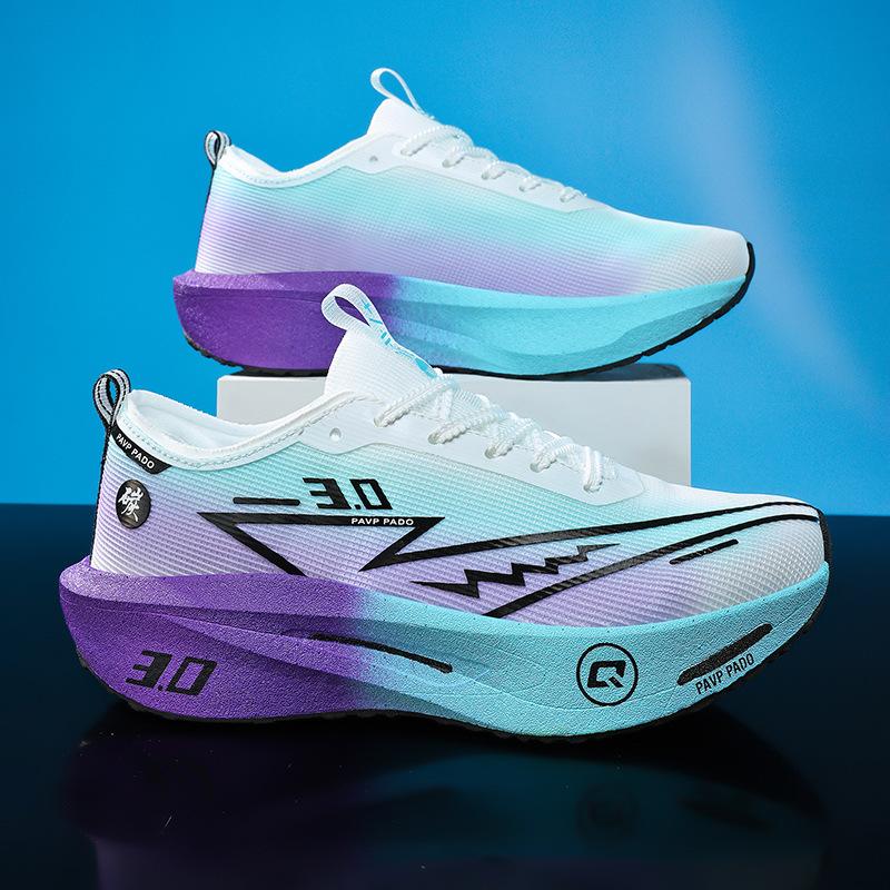 New running shoes autumn breathable mesh carbon board shock absorption running shoes men's and women's sports shoes couple outdoor walking