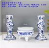 Jingdezhen Ceramic Incense Burner Blue and white porcelain candle stand Offering ornaments in front of Buddha