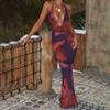 Xiaoke Wiwi European and American Sexy Holiday Style Print Sling Dress Women Summer New Elegant Waist Hugging Long Skirt